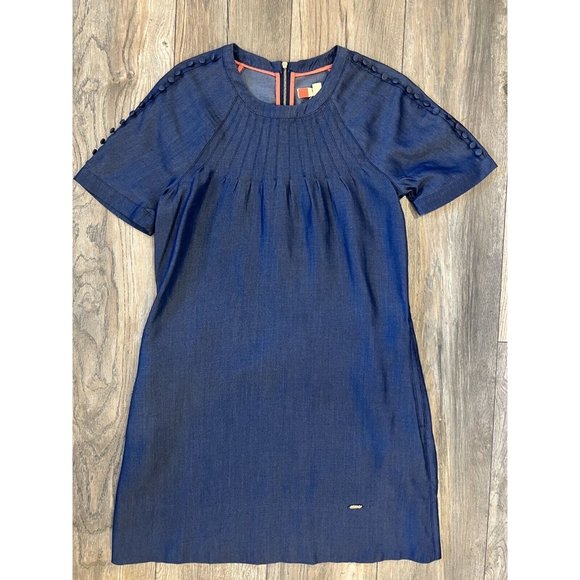 Ted Baker London Shift Dress Navy Blue Size Ted 1 US 4 Retail $295 - Picture 8 of 15